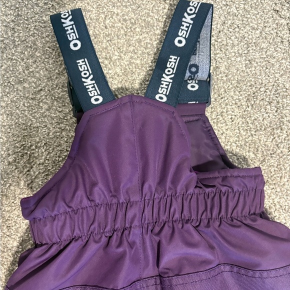 OshKosh B'gosh Purple Kids Snow Bib‎ Overalls Size 24m 2T - Picture 8 of 9